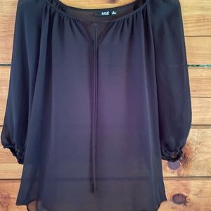 Sheer A.N.A. Peasant blouse